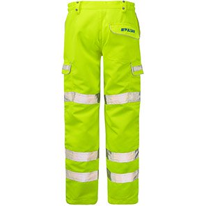 PULSAR PROTECT P346 Men’s Yellow Hi-Vis Cargo Trousers with Kneepad Pockets