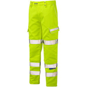 PULSAR PROTECT P346 Men’s Yellow Hi-Vis Cargo Trousers with Kneepad Pockets