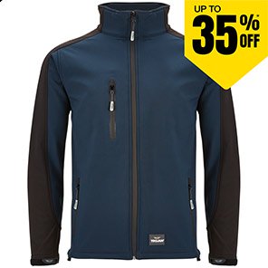 TROJAN Trail Navy/Black Softshell Jacket 4XL