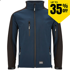 TROJAN Trail Navy/Black Softshell Jacket 4XL