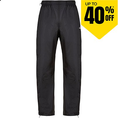 TROJAN Black Waterproof Overtrousers