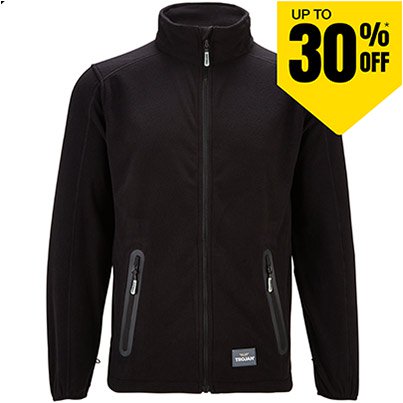 TROJAN Black Interactive Micro Fleece Jacket