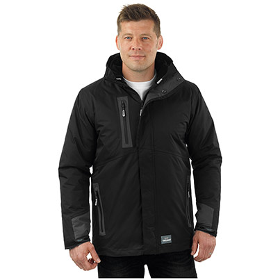 TROJAN Men’s Black/Grey Multi Waterproof Jacket