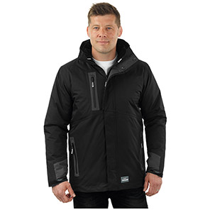TROJAN Men’s Black/Grey Multi Waterproof Jacket