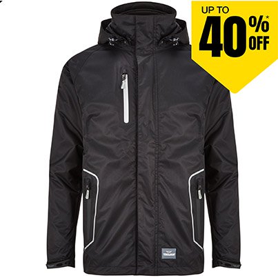 TROJAN Black 3-in-1 Waterproof Jacket
