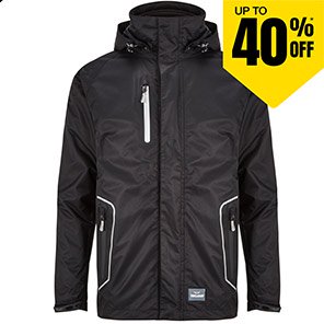 TROJAN Black 3-in-1 Waterproof Jacket