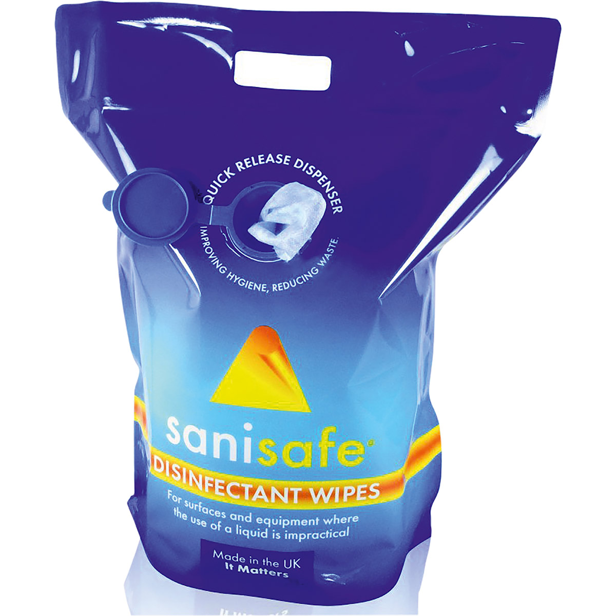 Sanisafe Disinfectant Surface Wipes in QuickRelease Dispenser
