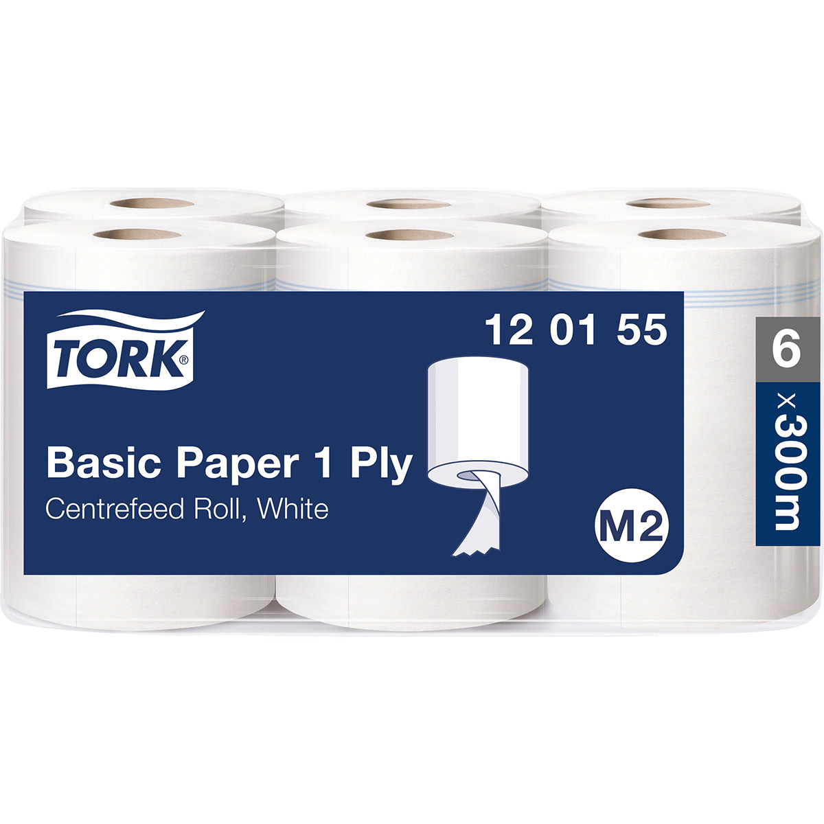 Tork M2 White Centrefeed Basic Paper Towel Roll 300m Case Of 6 Tork 