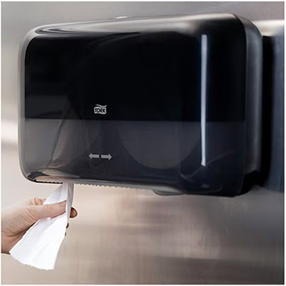Tork T2 Mini Jumbo Black Two-Roll Toilet Roll Dispenser
