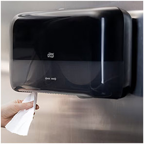 Tork T2 Mini Jumbo Black Two-Roll Toilet Roll Dispenser