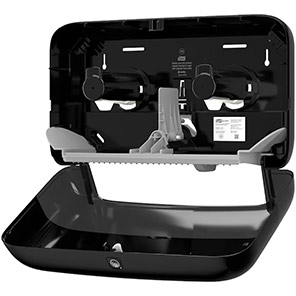 Tork T2 Mini Jumbo Black Two-Roll Toilet Roll Dispenser