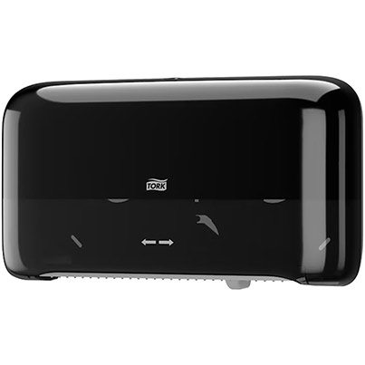 Tork T2 Mini Jumbo Black Two-Roll Toilet Roll Dispenser