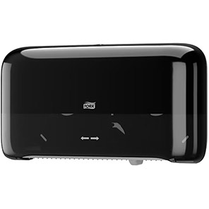 Tork T2 Mini Jumbo Black Two-Roll Toilet Roll Dispenser