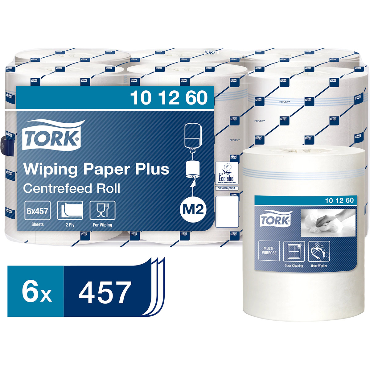 Tork® M2 Centerfeed Wiping Paper 6 X 275 M Absorbent White (100134