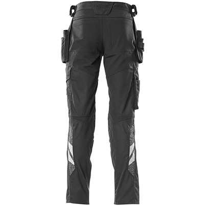 MASCOT ACCELERATE 18531 Men’s Black Work Trousers with Holster Pockets