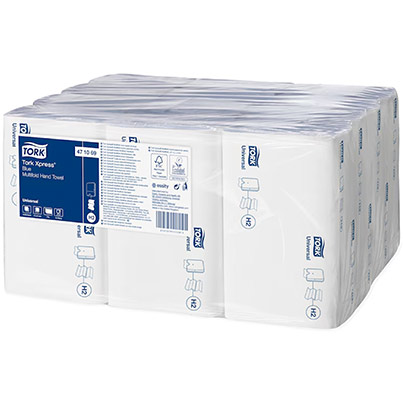 Tork Xpress Universal H2 Blue Z-Fold Paper Towel Pack (Case of 12)
