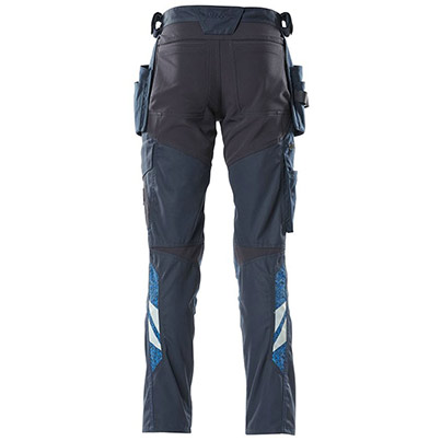 MASCOT ACCELERATE 18531 Men’s Navy Work Trousers with Holster Pockets