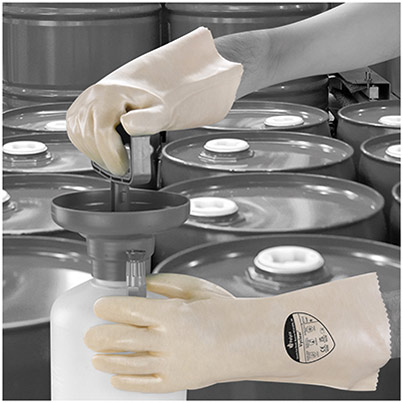 Polyco Vyclear Clear 35cm PVC Chemical-Resistant Gloves