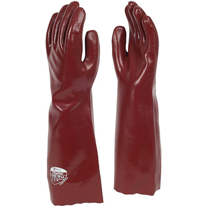 Polyco Polychem 45cm Red PVC Chemical-Resistant Gloves