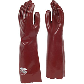 Polyco Polychem 45cm Red PVC Chemical-Resistant Gloves