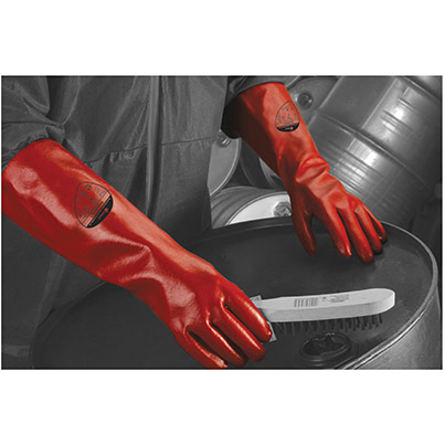 Polyco Polychem 45cm Red PVC Chemical-Resistant Gloves