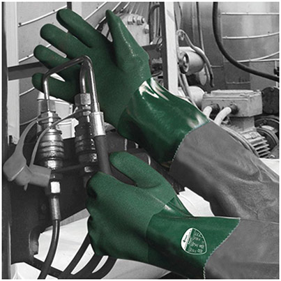 Polyco Polysol Green 35cm PVC Chemical-Resistant Gloves