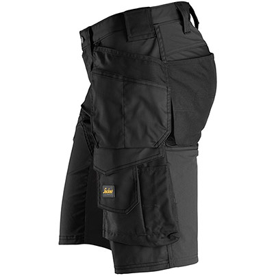 Snickers AllroundWork 6141 Men’s Black Stretch Shorts with Holster Pockets