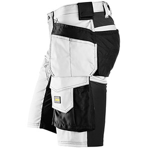Snickers AllroundWork 6141 Men’s White Stretch Shorts with Holster Pockets