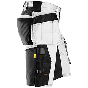 Snickers AllroundWork 6141 Men’s White Stretch Shorts with Holster Pockets