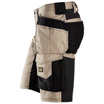 Snickers AllroundWork 6141 Men’s Khaki Stretch Shorts with Holster Pockets