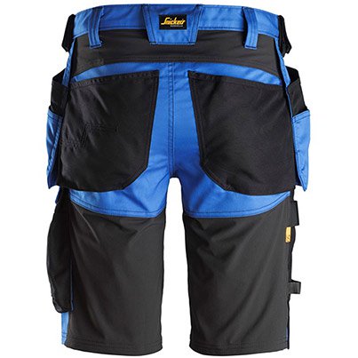 Snickers AllroundWork 6141 Men’s True Blue Stretch Shorts with Holster Pockets