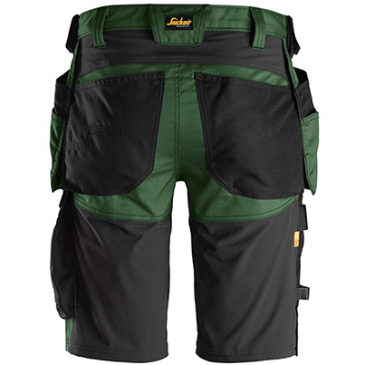 Snickers AllroundWork 6141 Men’s Forest Green Shorts with Holster Pockets