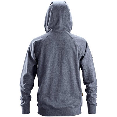 Snickers 2880 Men’s Dark Blue Melange Zip-Up Logo Hoodie
