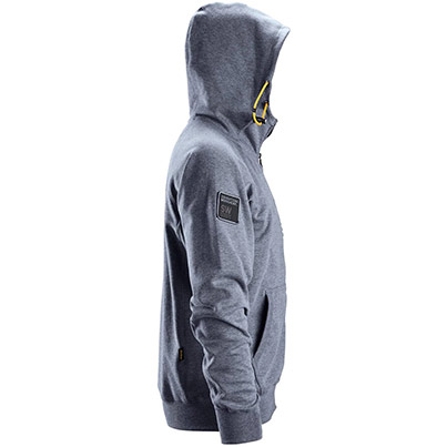 Snickers 2880 Men’s Dark Blue Melange Zip-Up Logo Hoodie