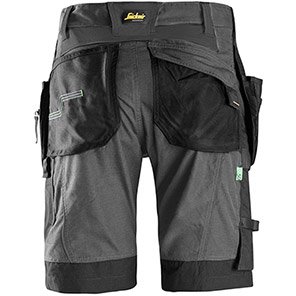 Snickers FlexiWork 6904 Men’s Steel Grey Shorts with Holster Pockets