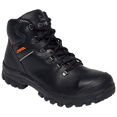 EMMA LUKAS Black Wide-Fit S3 Work Boots