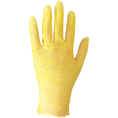 Arco Essentials Yellow Vinyl Disposable Gloves (Box of 100)