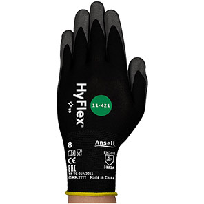 Ansell HyFlex 11-421 PU-Coated Work Gloves 10