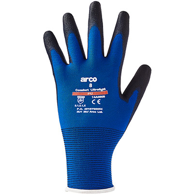 Arco Comfort Ultralight PU-Coated Work Gloves (Pack of 10)