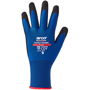 Arco Comfort Ultralight Foam Nitrile-Coated Work Gloves (Pack of 10)