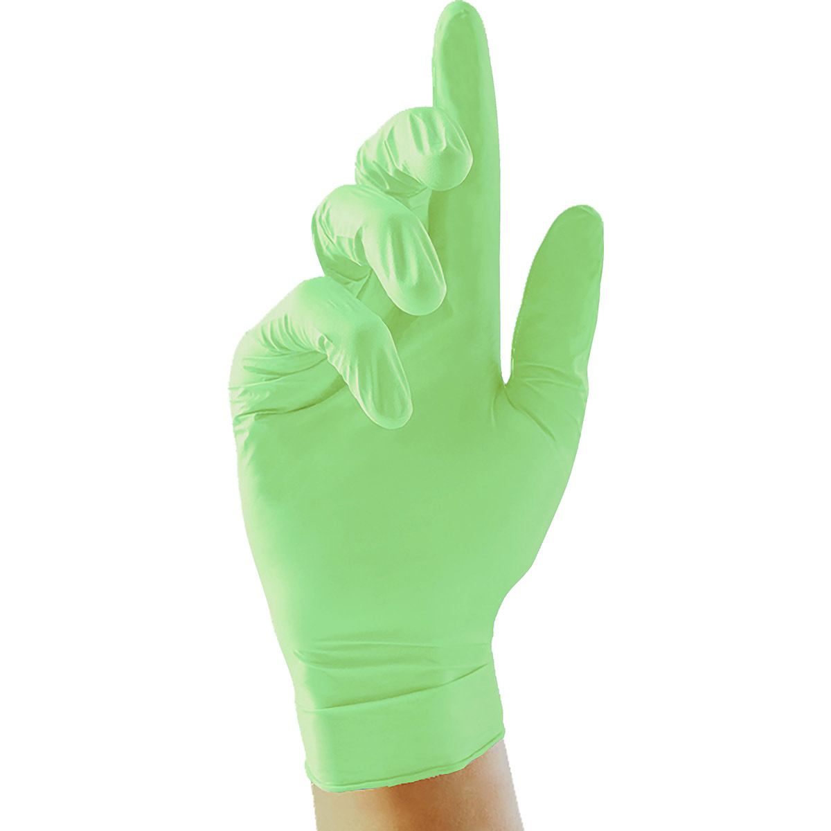 Unigloves Pearl Green Nitrile Disposable Gloves (Box of 100