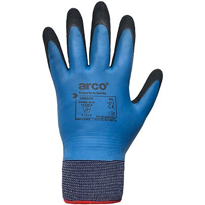 Arco Extreme Dual-Grip Blue/Black Latex Gloves