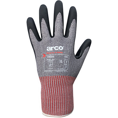 Arco Cut C Grey 13G Nitrile-Coated HPPE Gloves