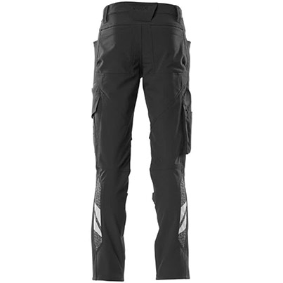 MASCOT ACCELERATE 18079 Men’s Black Work Trousers with Kneepad Pockets