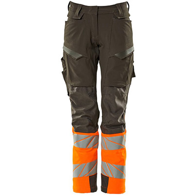 MASCOT ACCELERATE SAFE 19178 Women�s Dark Anthracite/Orange Hi-Vis Trousers