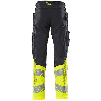 MASCOT ACCELERATE SAFE 19679 Dark Navy/Yellow Hi-Vis Trousers