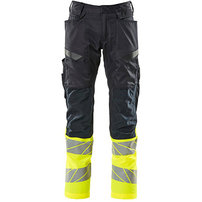MASCOT ACCELERATE SAFE 19679 Dark Navy/Yellow Hi-Vis Trousers