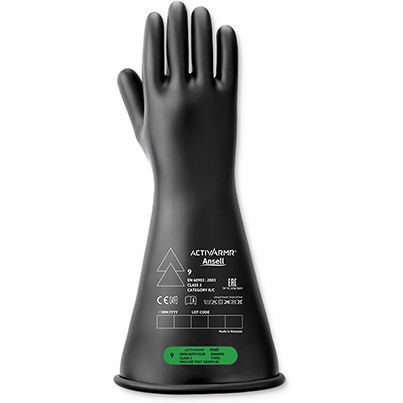 Ansell ActivArmr Black 410mm Class-3 Electrical Safety Gloves