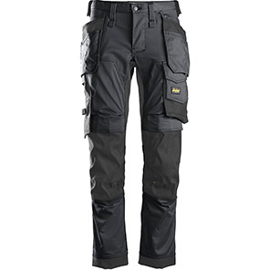 Snickers AllroundWork 6241 Men’s Grey/Black Trousers with Holster Pockets 35S (100)