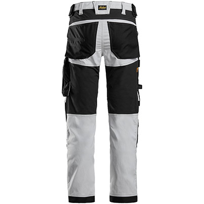 Snickers AllroundWork 6341 Men’s White Trousers with Kneepad Pockets